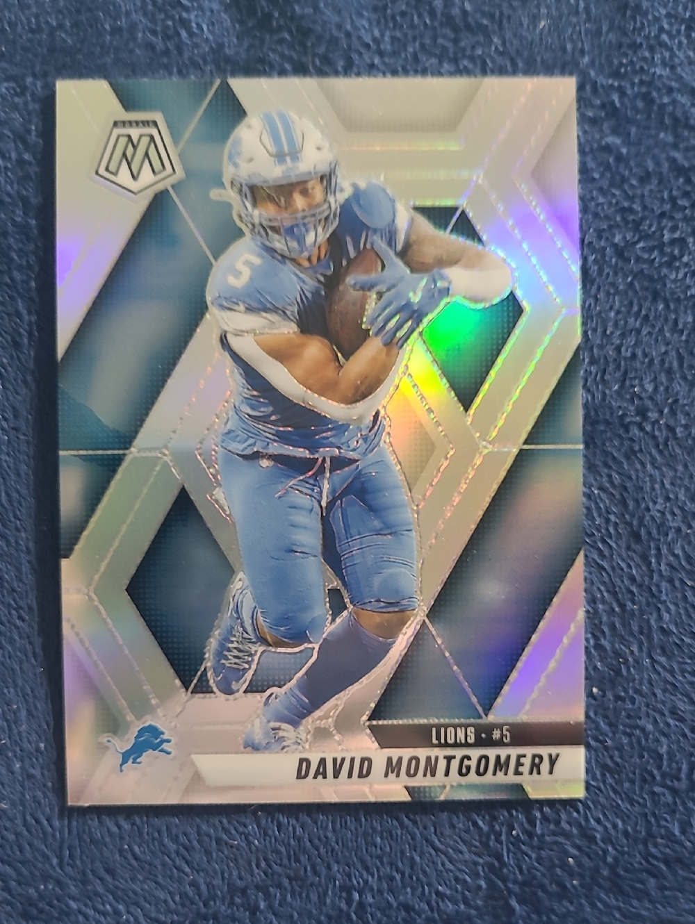 David Montgomery Detroit Lions Football Card - 2025 Silver Prizm